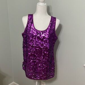 Ann Taylor Loft Sequin Top - Medium